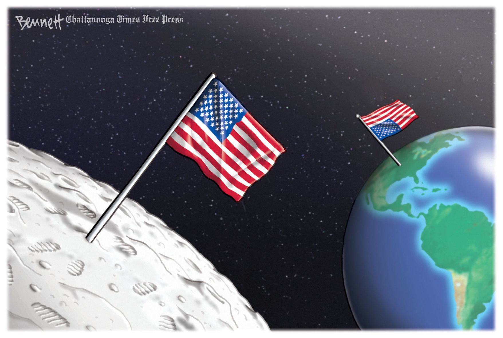 Bennett editorial cartoon
